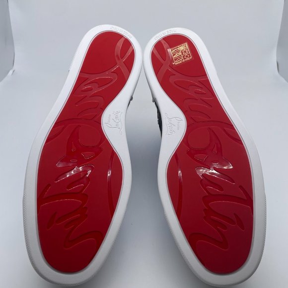 Men’s Christian Louboutin LOU SPIKES ORLATO FLAT Hi High Top Sneakers Shoes 41.5 - Picture 15 of 16